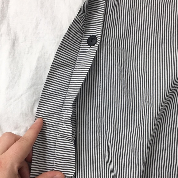 Planet Blue White Stripe Button‎ Front Shirt Womens 1 4-8 Long Sleeve Colorblock - Picture 10 of 16